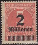 Germany 1923 Numbers 2mil - 5th Pink Scott 272